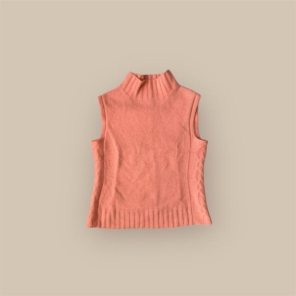 Classiques Entier angora sleeveless turtle neck sweater top size medium - Picture 1 of 9